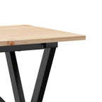 Esstisch X-Gestell 100x50x75 cm Massivholz Kiefer und Stahl