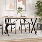 Esstisch X-Gestell 160x80x75 cm Massivholz Kiefer und Stahl