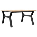 Couchtisch Y-Gestell 80x80x45cm Massivholz Kiefer und Stahl