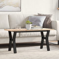 Couchtisch Y-Gestell 100x50x45 cm Massivholz Kiefer & Stahl