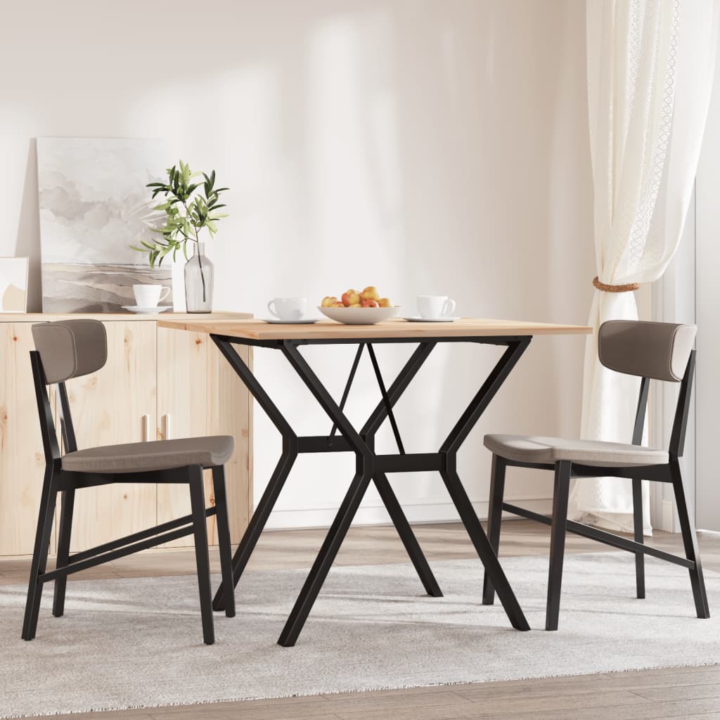 Esstisch Y-Gestell 90x90x75 cm Massivholz Kiefer und Stahl