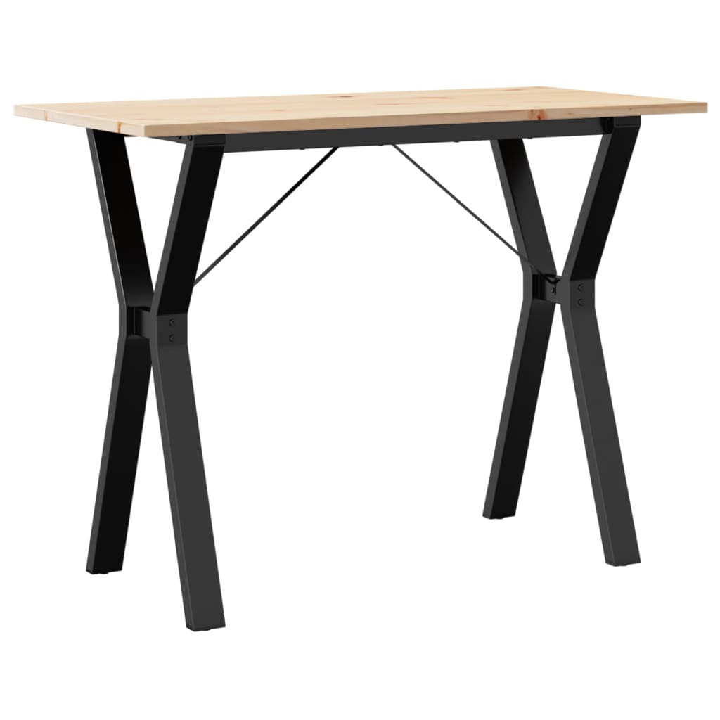 Esstisch Y-Gestell 100x50x75 cm Massivholz Kiefer und Stahl