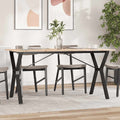 Esstisch Y-Gestell 140x80x75 cm Massivholz Kiefer und Stahl