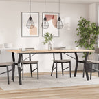 Esstisch Y-Gestell 200x100x75cm Massivholz Kiefer und Stahl