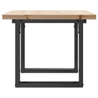 Couchtisch O-Gestell 80x50x40,5cm Massivholz Kiefer & Stahl