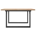 Couchtisch O-Gestell 80x80x45,5cm Massivholz Kiefer & Stahl