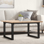 Couchtisch O-Gestell 80x80x45,5cm Massivholz Kiefer & Stahl