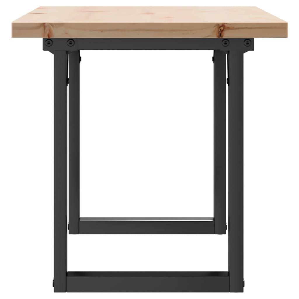 Couchtisch O-Gestell 90x40x45,5cm Massivholz Kiefer & Stahl