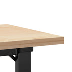 Couchtisch O-Gestell 90x40x45,5cm Massivholz Kiefer & Stahl