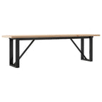 Couchtisch O-Gestell 160x40x45,5 cm Massivholz Kiefer Stahl