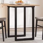Esstisch O-Gestell 60x60x75,5 cm Massivholz Kiefer & Stahl