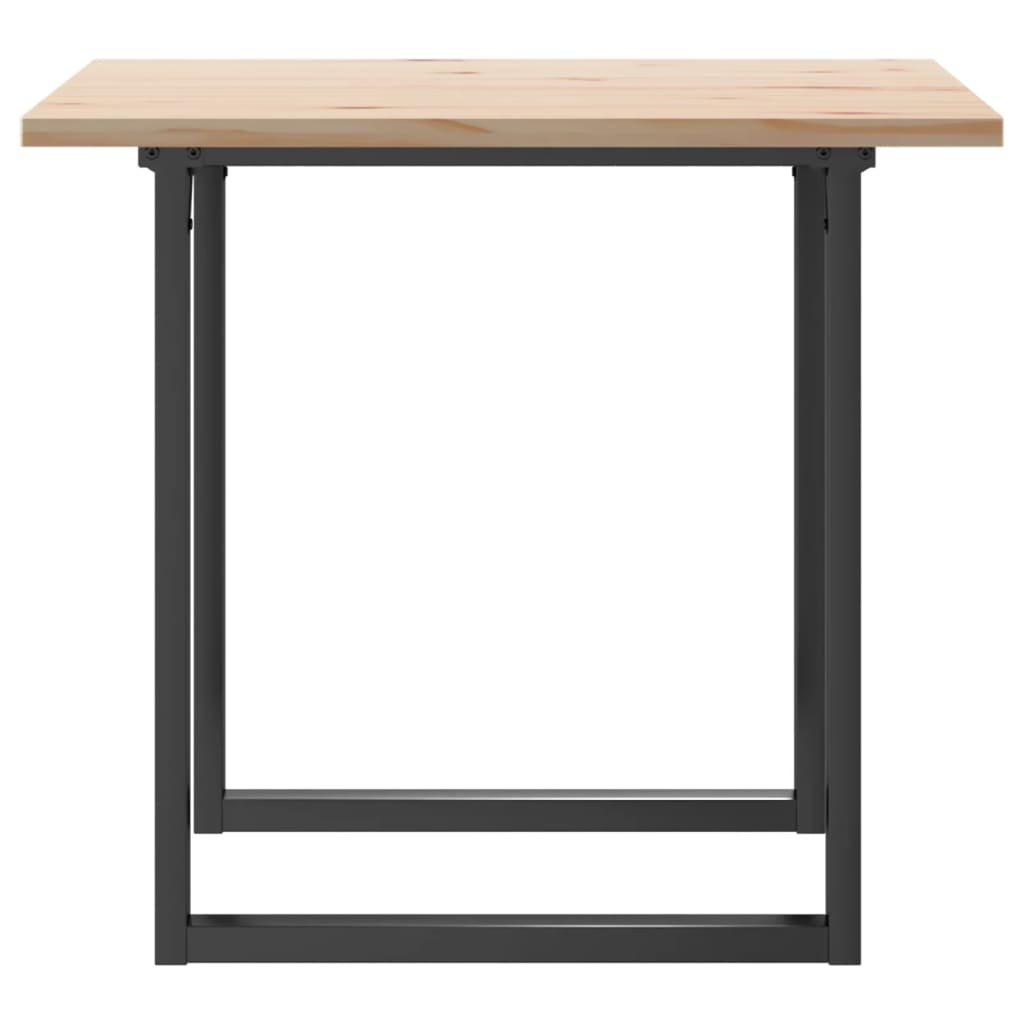 Esstisch O-Gestell 90x90x75,5 Massivholz Kiefer und Stahl
