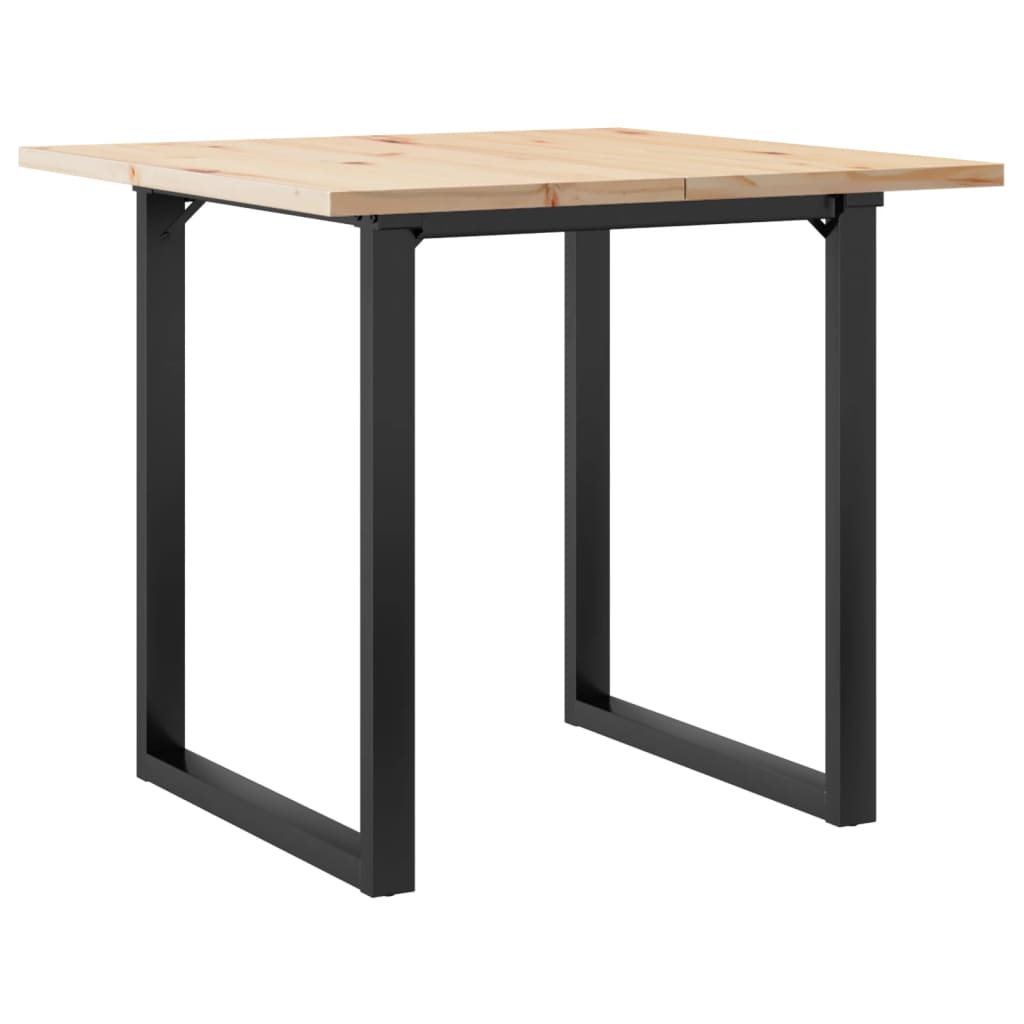 Esstisch O-Gestell 90x90x75,5 Massivholz Kiefer und Stahl