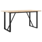 Esstisch O-Gestell 140x80x75,5 cm Massivholz Kiefer & Stahl