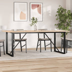 Esstisch O-Gestell 200x100x75,5cm Massivholz Kiefer & Stahl
