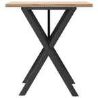 Esstisch X-Gestell 60x60x75,5cm Massivholz Kiefer und Stahl