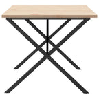 Esstisch X-Gestell 180x90x75,5 cm Massivholz Kiefer & Stahl