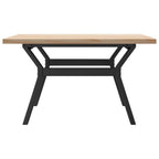 Couchtisch Y-Gestell 80x80x45,5cm Massivholz Kiefer & Stahl