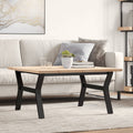 Couchtisch Y-Gestell 90x90x45,5cm Massivholz Kiefer & Stahl