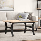 Couchtisch Y-Gestell 90x90x45,5cm Massivholz Kiefer & Stahl