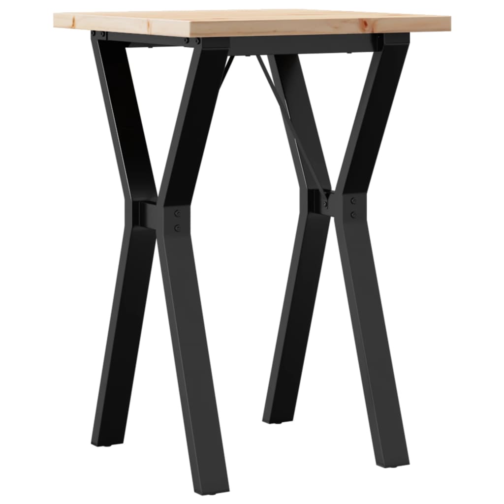 Esstisch Y-Gestell 50x50x75,5 cm Massivholz Kiefer & Stahl
