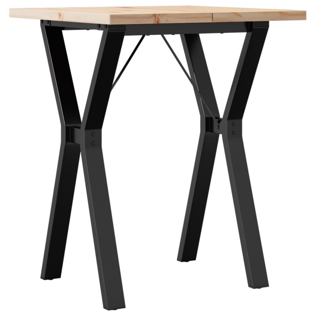 Esstisch Y-Gestell 60x60x75,5cm Massivholz Kiefer und Stahl