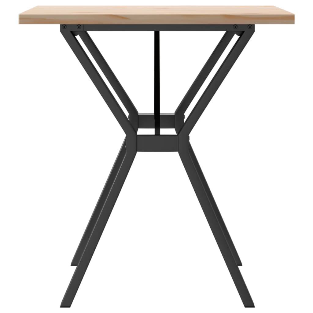 Esstisch Y-Gestell 70x70x75,5 cm Massivholz Kiefer & Stahl