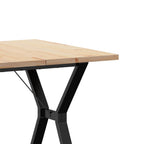 Esstisch Y-Gestell 80x80x75,5 cm Massivholz Kiefer & Stahl