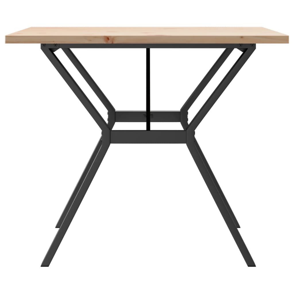 Esstisch Y-Gestell 90x90x75,5 Massivholz Kiefer und Stahl