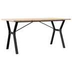 Esstisch Y-Gestell 160x80x75,5 cm Massivholz Kiefer & Stahl