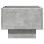 Beistelltisch mit LED Betongrau 40x40x30 cm Holzwerkstoff