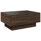 LED-Couchtisch Braun Eichen-Optik 70x50x30 cm Holzwerkstoff