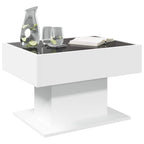 LED-Couchtisch Weiß 70x50x45 cm Holzwerkstoff