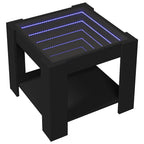 LED-Couchtisch Schwarz 53x53x45 cm Holzwerkstoff