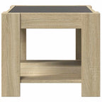 LED-Couchtisch Sonoma Eiche 53x53x45 cm Holzwerkstoff