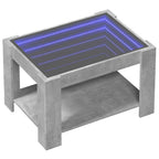 LED-Couchtisch Betongrau 73x53x45 cm Holzwerkstoff