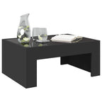 Couchtisch mit Infinity-LED Schwarz 70x50x30 cm