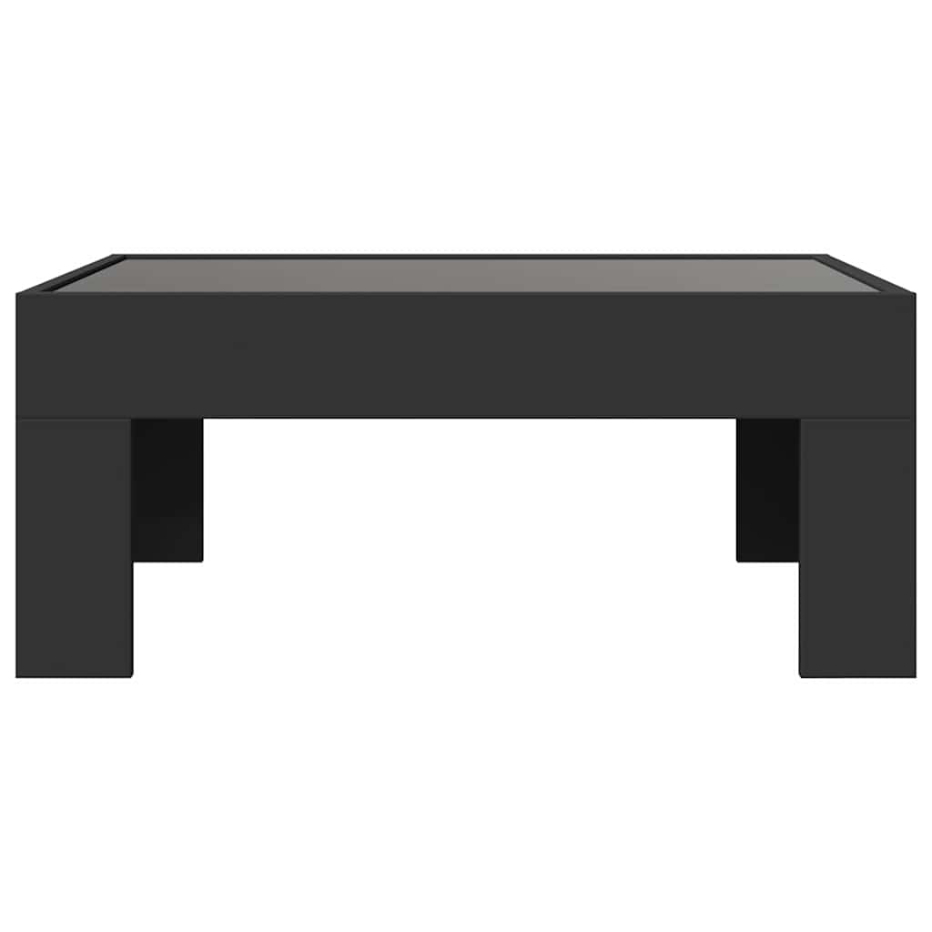 Couchtisch mit Infinity-LED Schwarz 70x50x30 cm