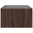 Couchtisch mit Infinity-LED Braun Eichen-Optik 90x50x30 cm