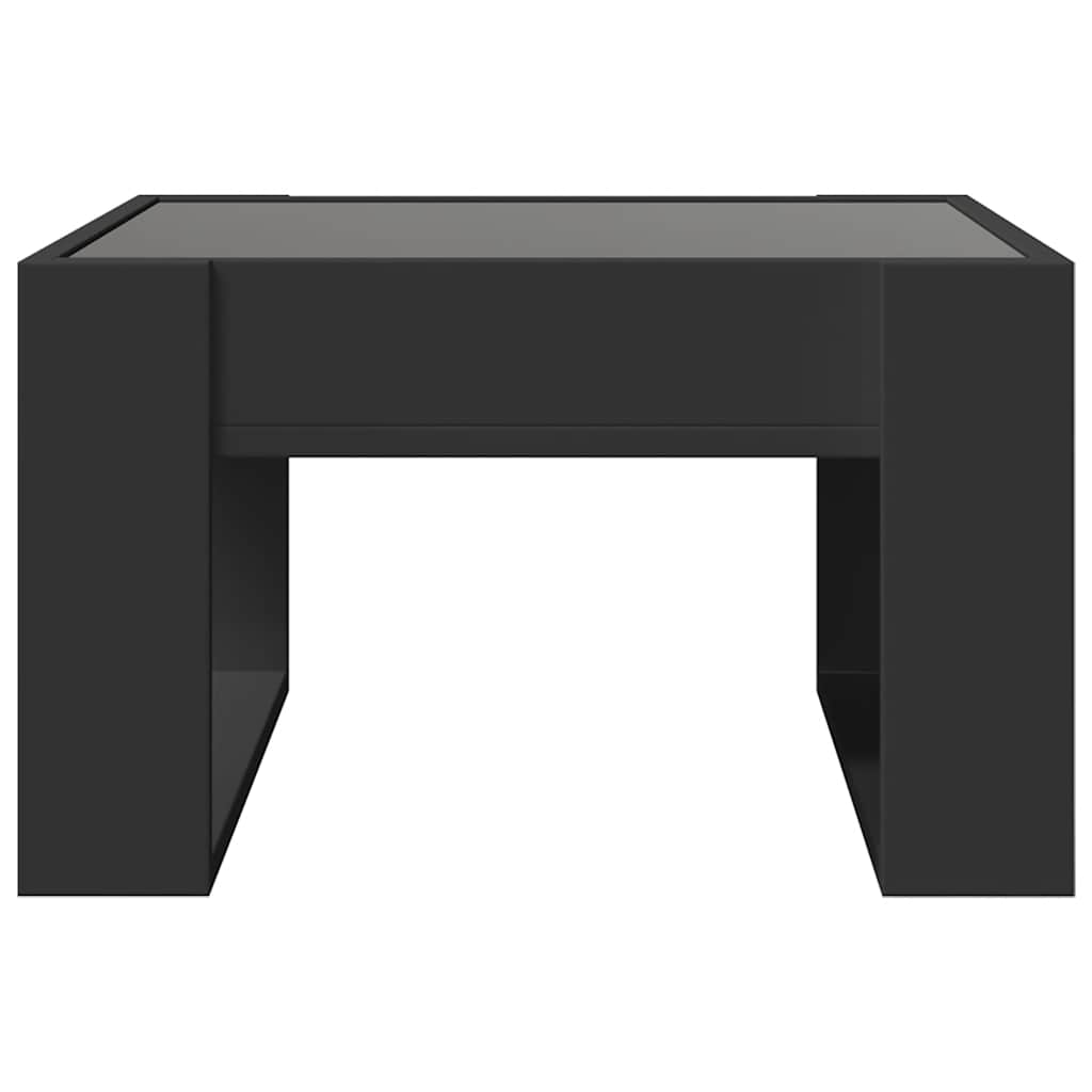 Couchtisch mit Infinity-LED Schwarz 50x53x30 cm