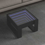 Couchtisch mit Infinity-LED Schwarz 50x53x30 cm