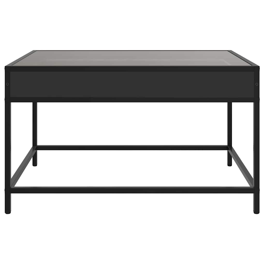 Couchtisch mit Infinity-LED Schwarz 70x50x41 cm