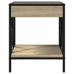 Couchtisch mit Infinity-LED Sonoma-Eiche 40x40x49 cm