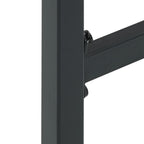 5-tlg. Gartenbar-Set Schwarz Pulverbeschichteter Stahl