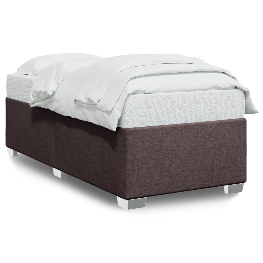 Bettgestell ohne Matratze Dunkelbraun 80x200 cm Stoff