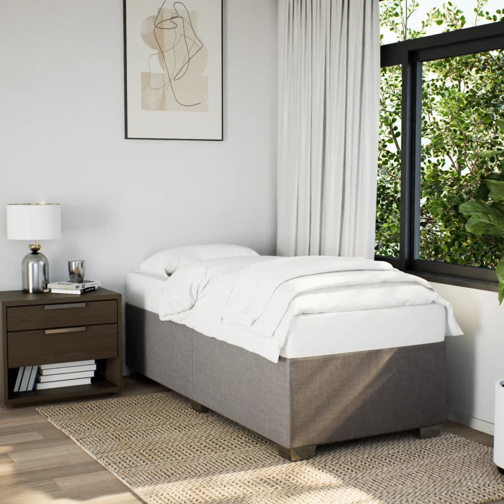 Bettgestell ohne Matratze Taupe 80x200 cm Stoff