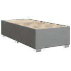 Bettgestell ohne Matratze Hellgrau 90x190 cm Stoff