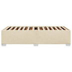 Bettgestell ohne Matratze Creme 90x200 cm Stoff