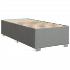 Bettgestell ohne Matratze Hellgrau 100x200 cm Stoff