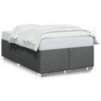 Bettgestell ohne Matratze Dunkelgrau 120x190 cm Stoff